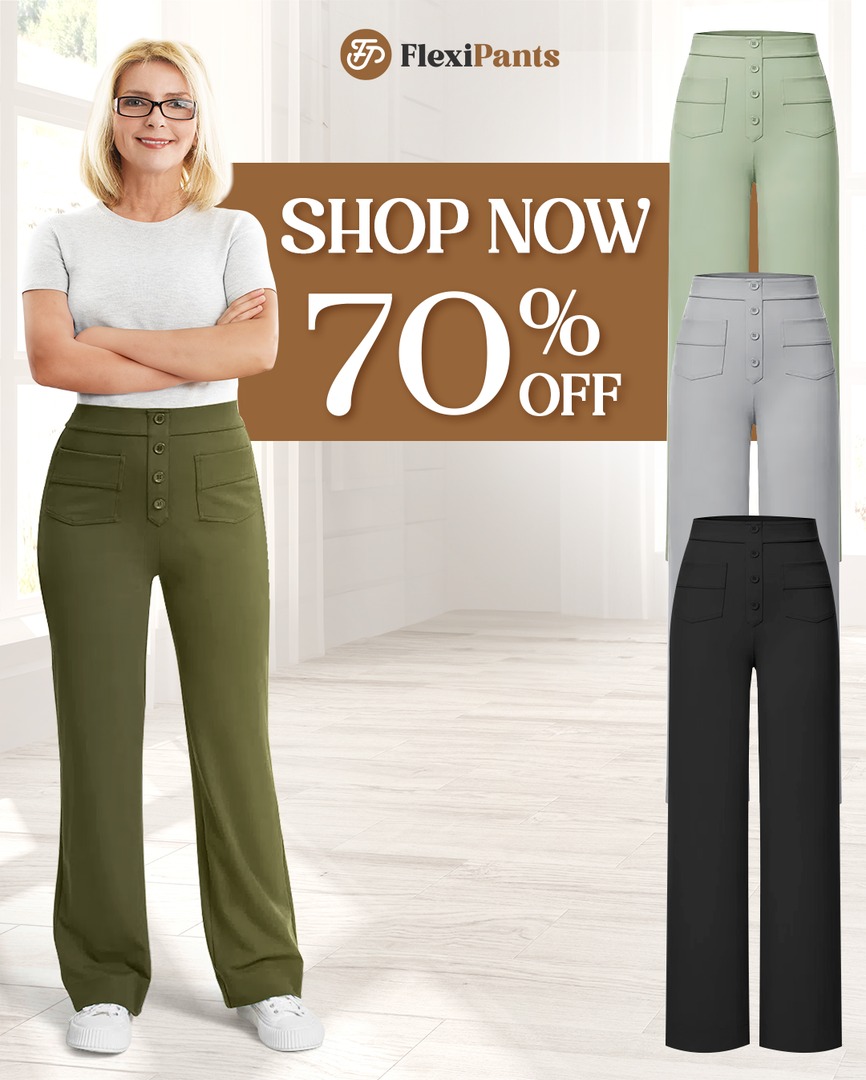 FlexiPants - Women's Casual High Waist Stretch Pants 广告素材