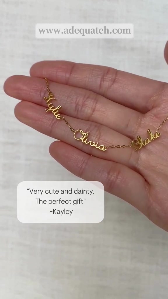 Custom Name & Pave Heart Charm Necklace