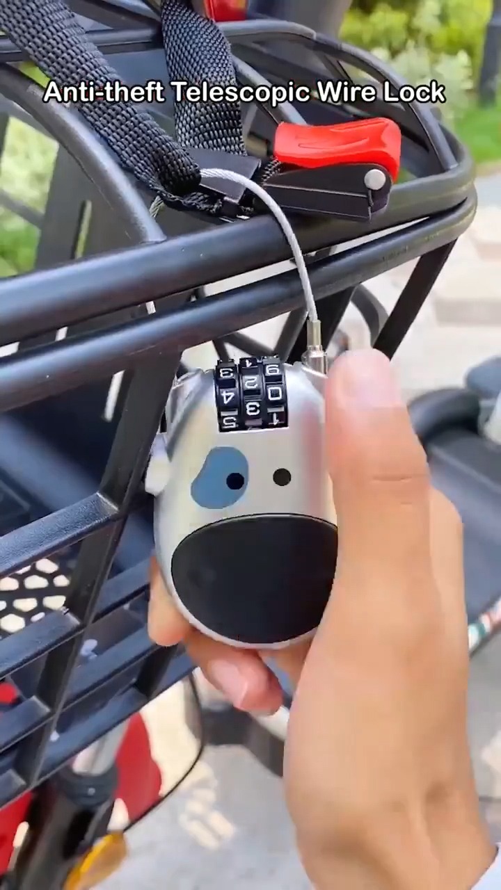 Adjustable cable security combination lock 广告素材