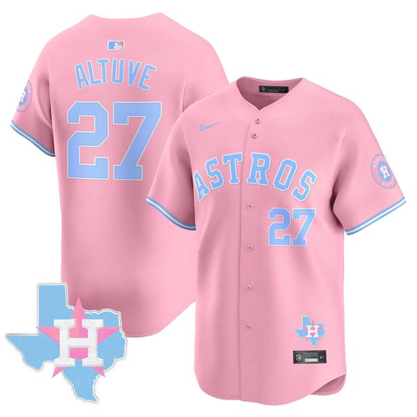 Unisex Astros Bubblegum Pink Vapor Premier Limited Jersey - All Stitched - Maristown 广告素材