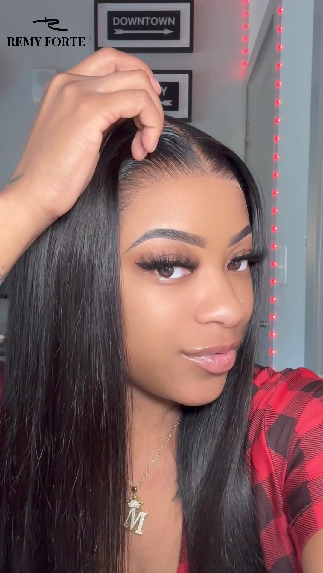 Remyforte Silky Straight Hair Wear And Go Wig Black Pre Cut Lace Wigs – Remy Forte 广告素材