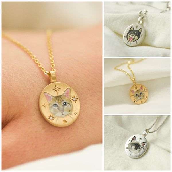Custom Pet Engraved Photo Necklace 广告素材