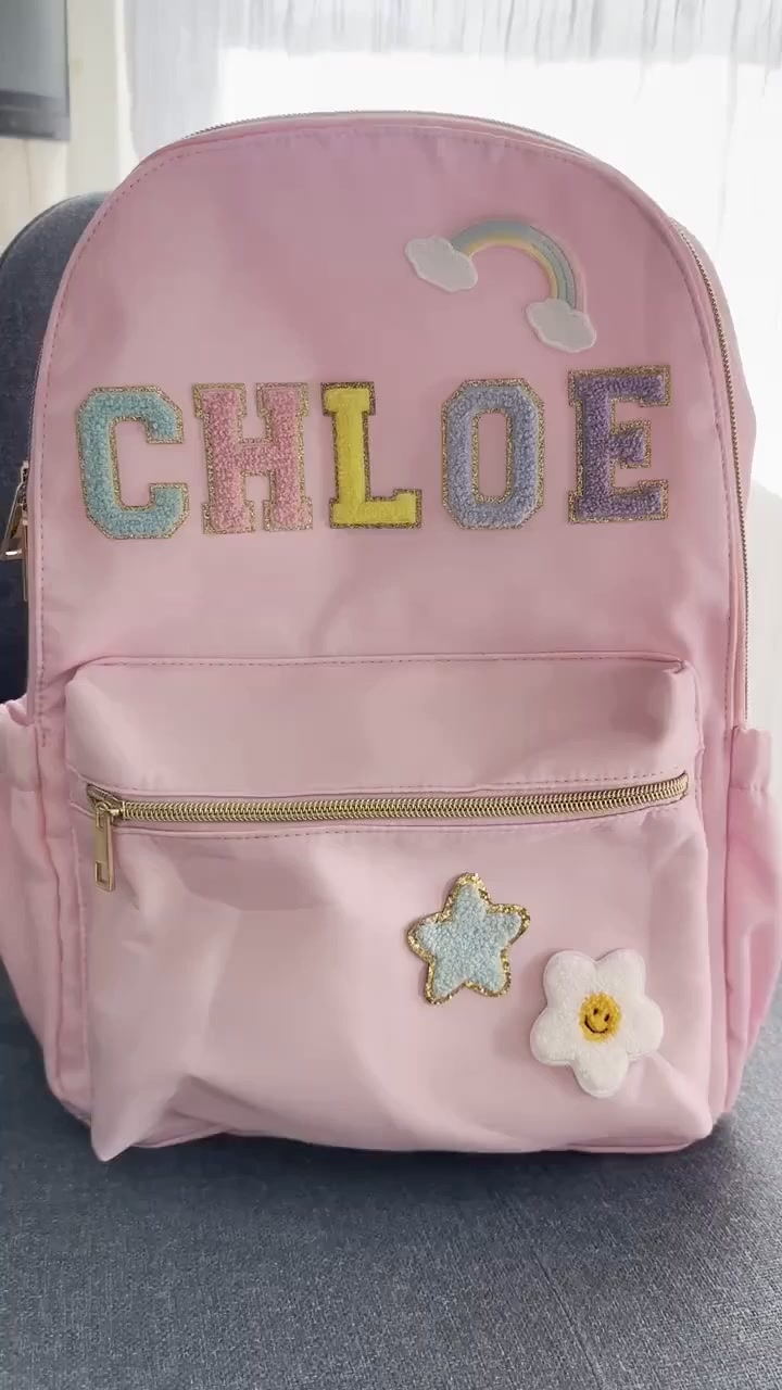 Gift for Kids Personalized Kids Back to School Backpack with Patches ad creative