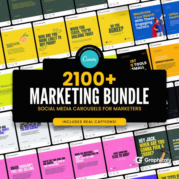 2100+ Instagram Templates, Social Media Templates, For Marketers, Soci – Graphicaly 广告素材