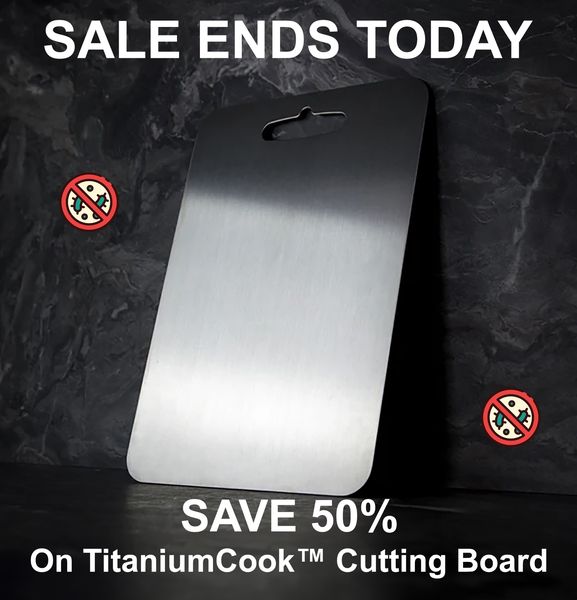 TitaniumCook 100% Pure Titanium Cutting Board 广告素材