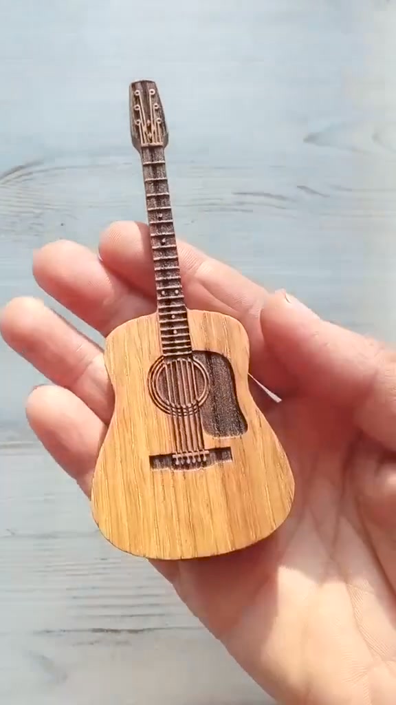 Holzplektrum-Box für Akustikgitarre🎸 广告素材