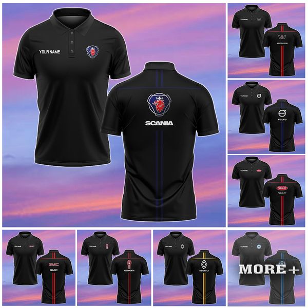 Truck Shift Stripe Black Polo Shirt 0507 - AllFanZone 广告素材