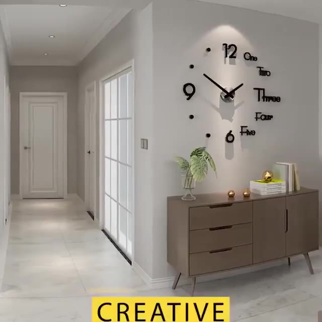 🔥Summer Hot Sale - 48% OFF 🔥MODERN DIY PUNCH-FREE WALL CLOCK ad creative