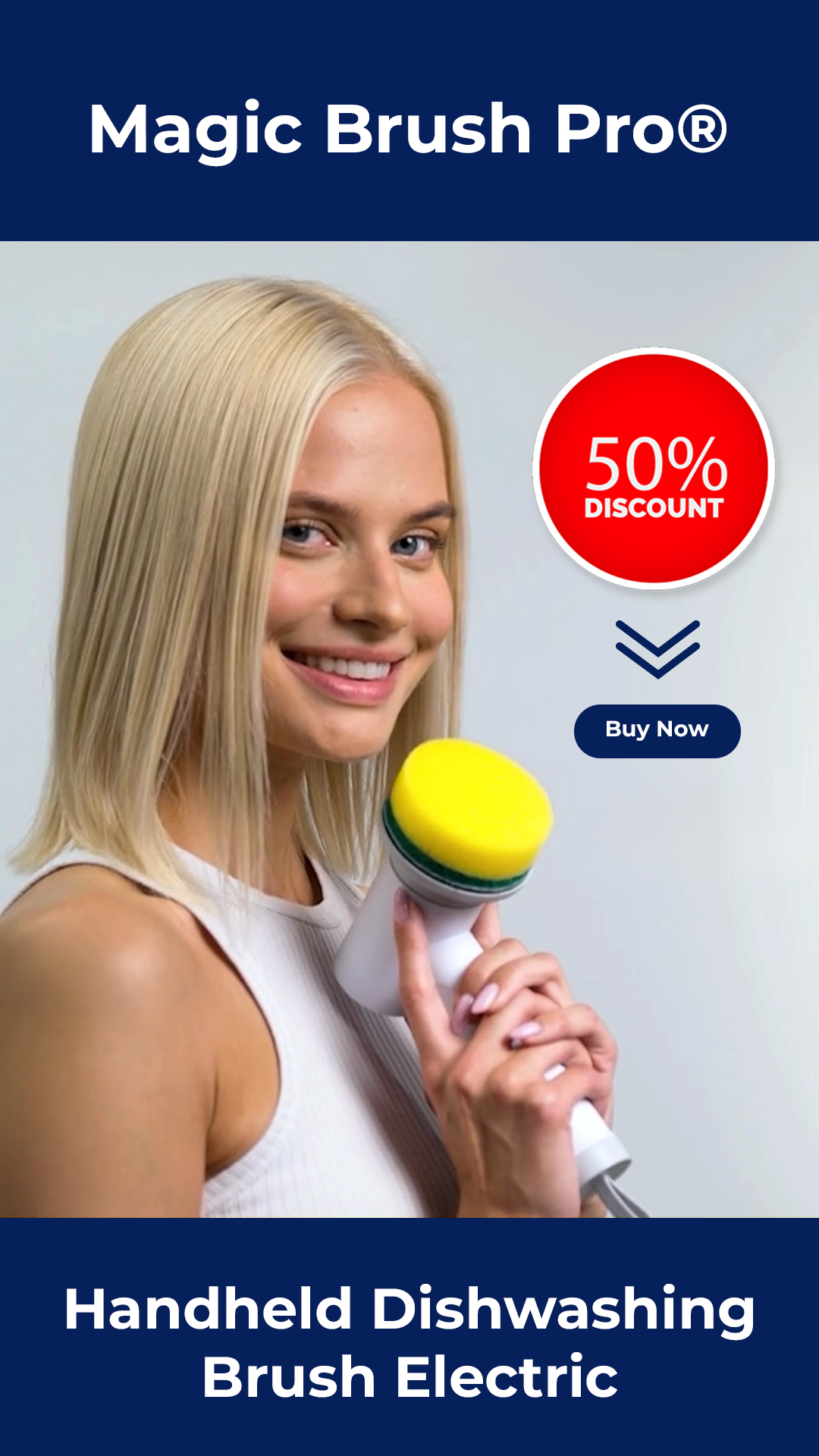 Magic Brush Pro® Handheld Dishwashing Brush Electric 广告素材