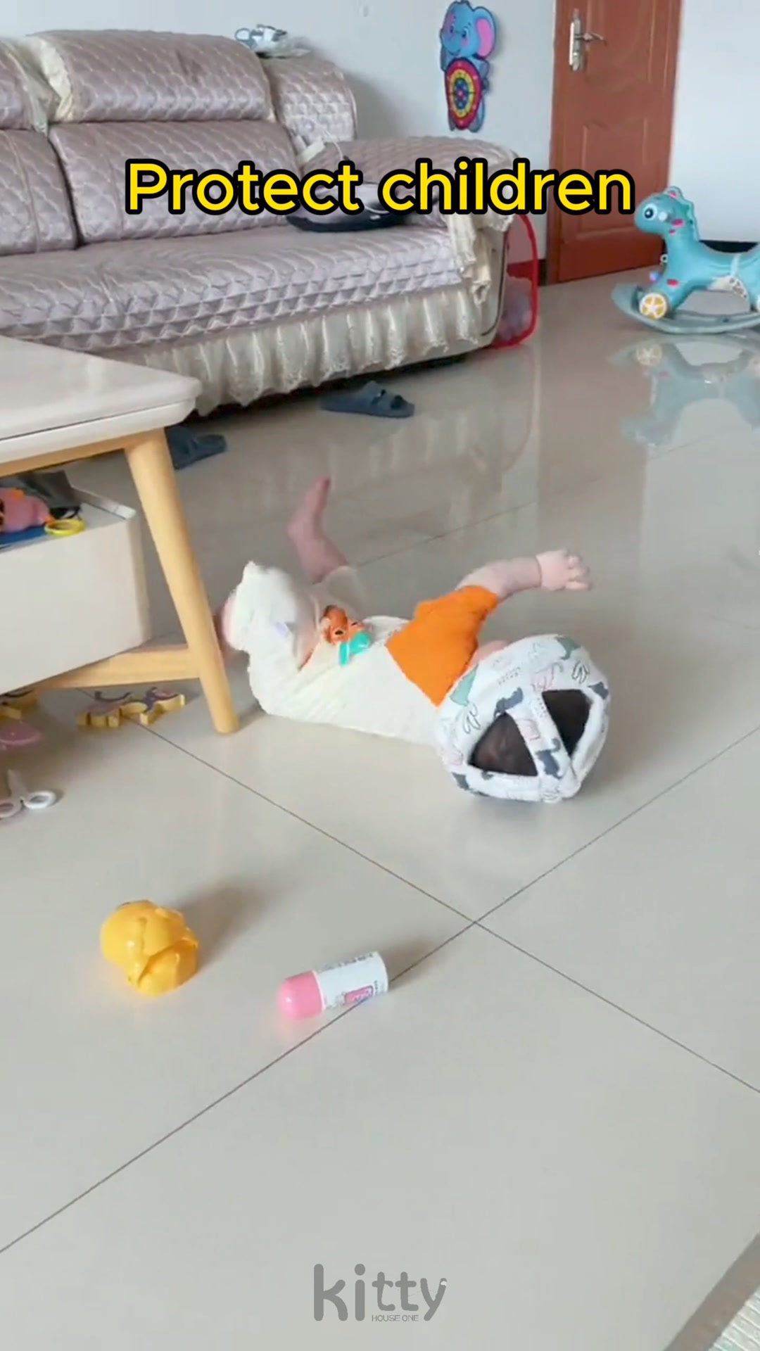 1pc Baby head pillow anti-fall device Head protective pad summer anti- - kitty house one ad creative