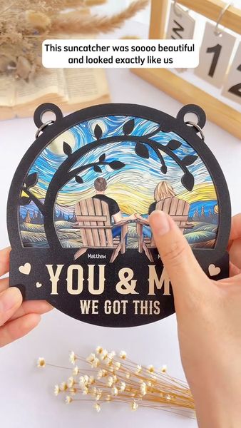 You & Me We Got This - Personalized Window Hanging Suncatcher Ornament – bigfamgift ad creative