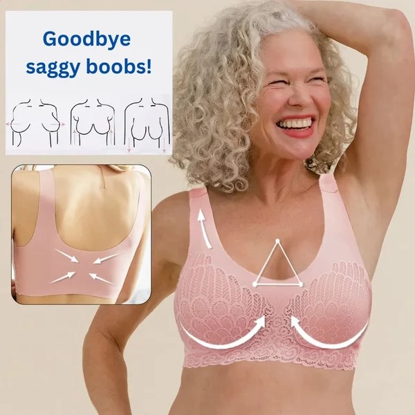 🎁Last Day $12.99🎁Latex 4.0 Graceful Anti-Saggy Breathable Lace Large Size Bra