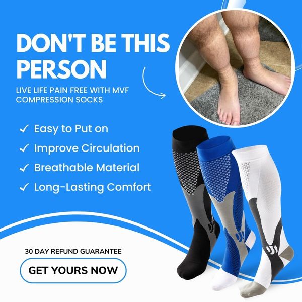 Supportive Compression Socks For Men and Women – MVF 广告素材