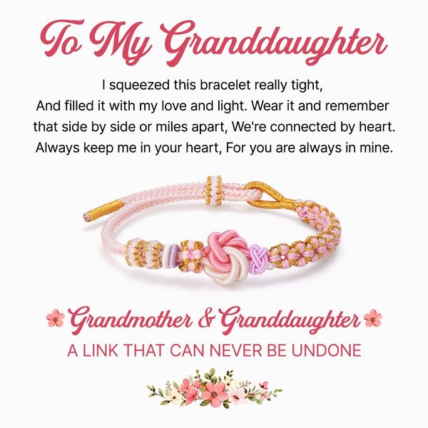 Grandmother & Granddaughter “A Link That Can Never Be Undone” Peach Bl – Strength Jewels 广告素材