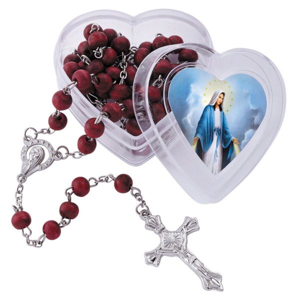FREE Our Lady of Grace Rose Scented Rosary with Heart Case – Catholic E-Store