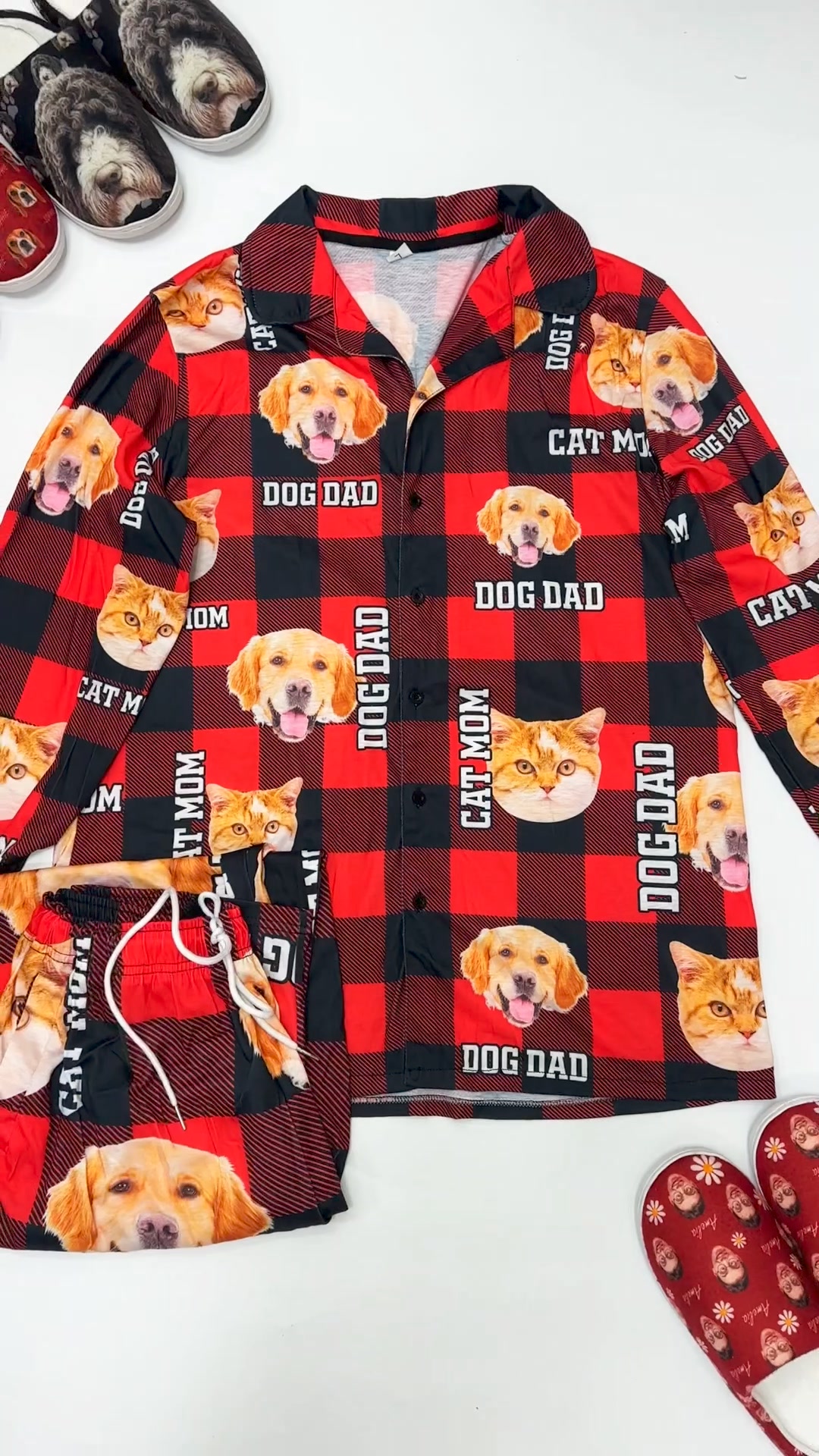 Custom Photo For Dog Cat Lover Flannel Pajamas TA29 888729 - GeckoCustom 广告素材