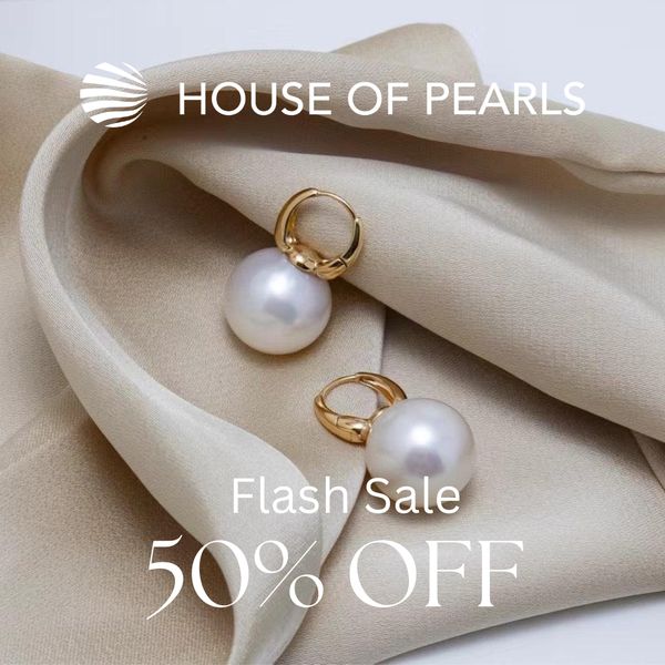 9-10mm Round Hoop Freshwater Pearl Earrings Sterling Silver | House Of Pearls
