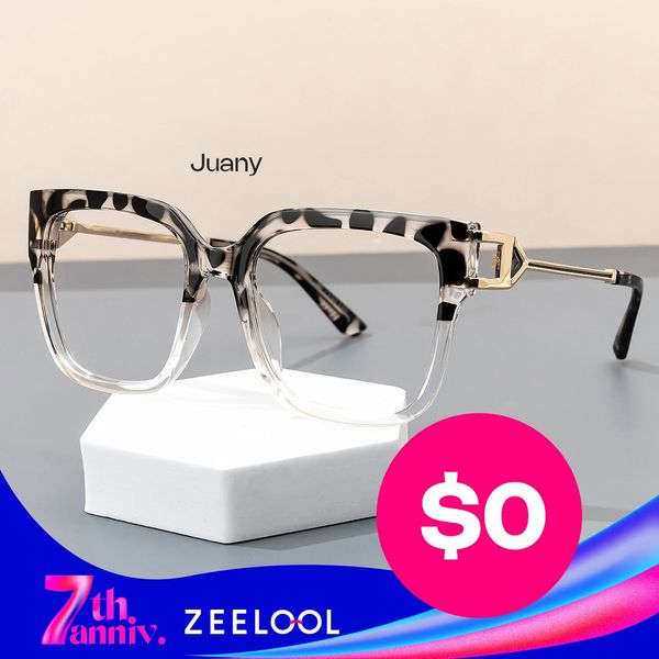 Juany Tortoise Eyeglasses with Square Shape | Zeelool Optical 广告素材