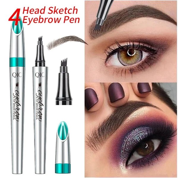 3D Waterproof Microblading Eyebrow Pen 4 Fork Tip Tattoo Pencil (Pack of 2) - GRADUALLYK 广告素材