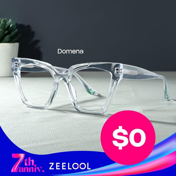 Domena Square Crystal Glasses | Zeelool Glasses 广告素材