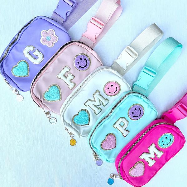 Personalized Varsity Letter Nylon Fanny Pack 广告素材
