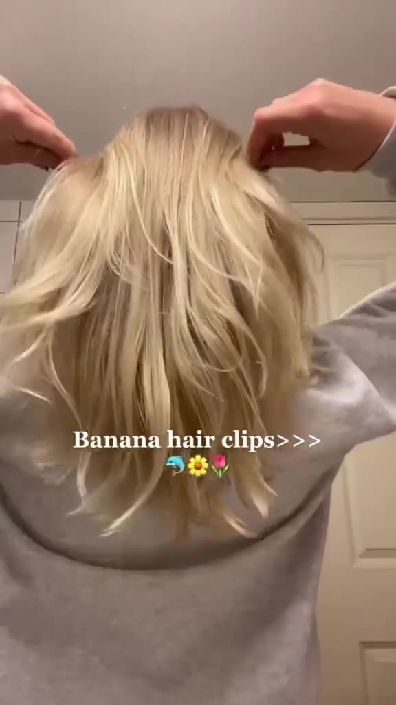 Large Banana Hair Clips Non-slip Ponytail Holder Clip for Women and Girls ad creative