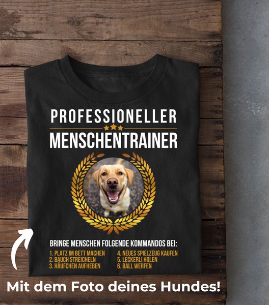 PROFESSIONELLER MENSCHENTRAINER - PERSONALISIERBARES DAMEN T-SHIRT – Pawsitives 广告素材