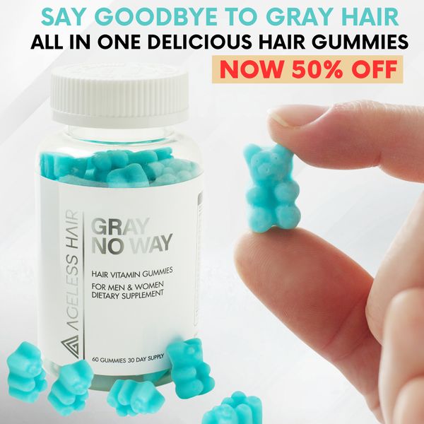 Gray No Way™ Hair Gummies – Ageless Hair ad creative
