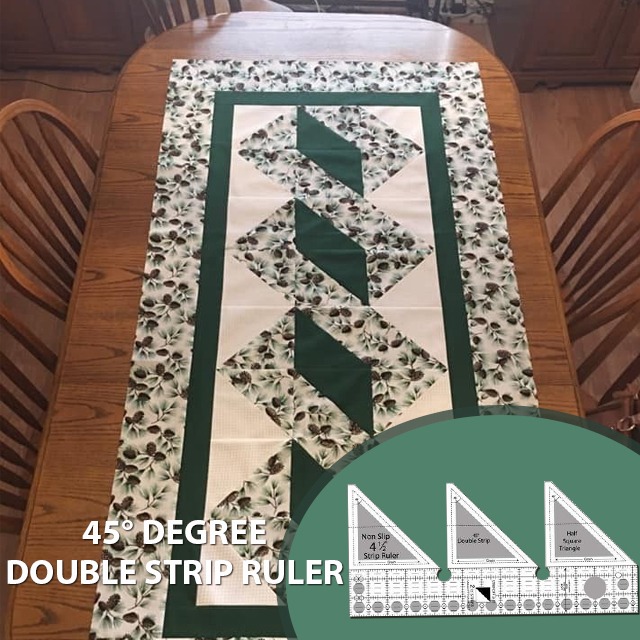 45° Degree Double Strip Ruler 广告素材