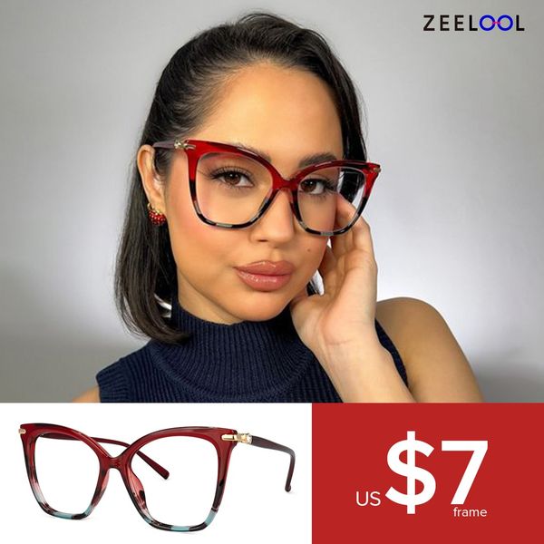 Lamar Butterfly Red Eyeglasses and Two-Tone Frames 广告素材