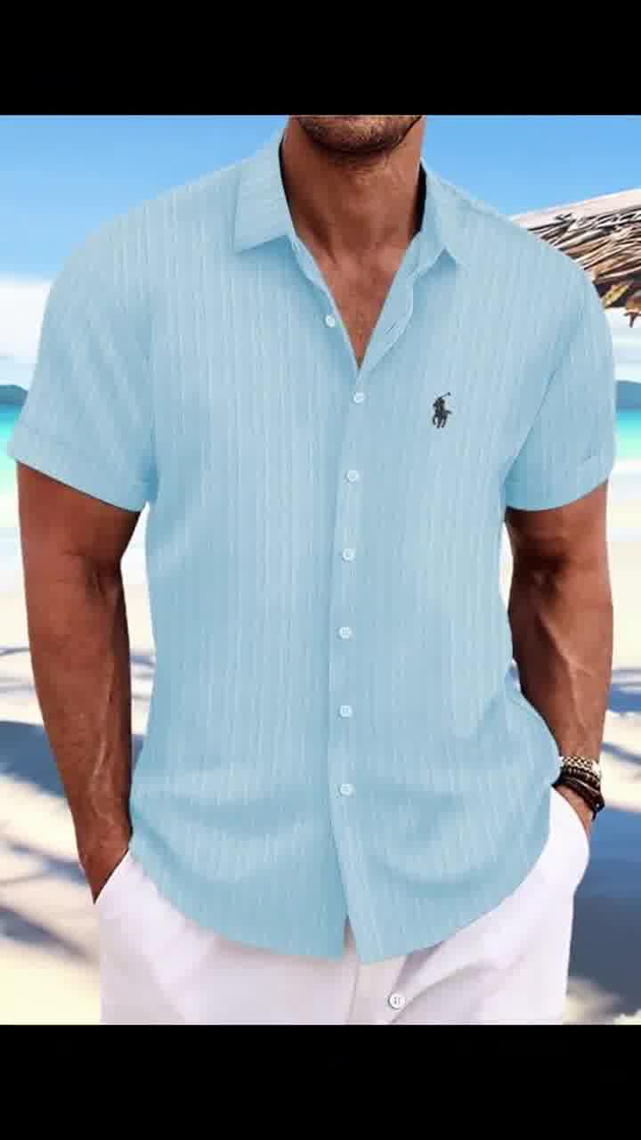 Men's Cotton And Linen Comfortable Shirt ad creative