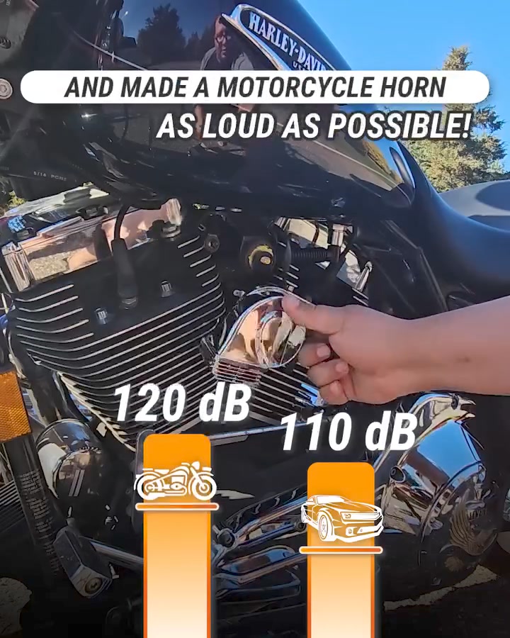Air Horn For 12V Truck Motorcycle 广告素材
