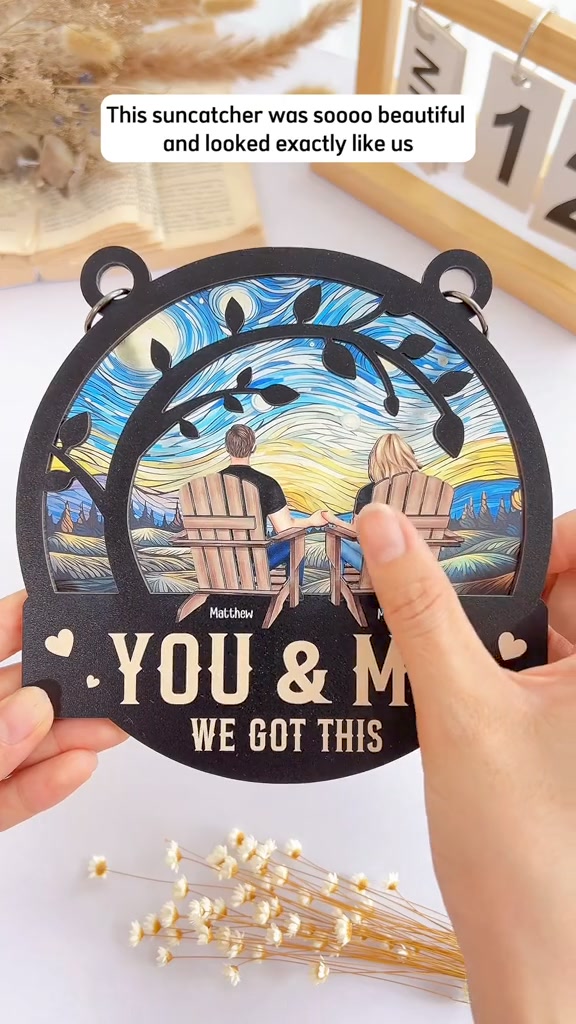 You & Me We Got This - Personalized Window Hanging Suncatcher Ornament – bigfamgift 广告素材