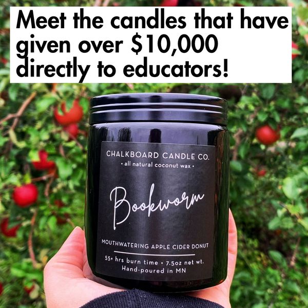 Bookworm – CHALKBOARD CANDLE CO. ® 广告素材