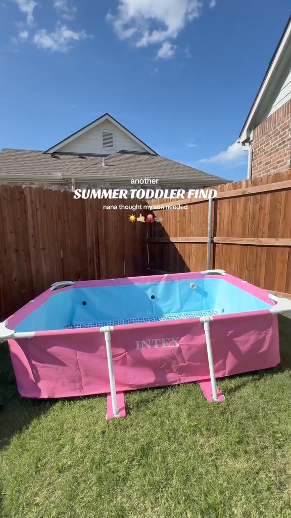 Pink Rectangular Metal Frame Above Ground Outdoor Swimming Pool, 7' x – KINGDOM AWARE