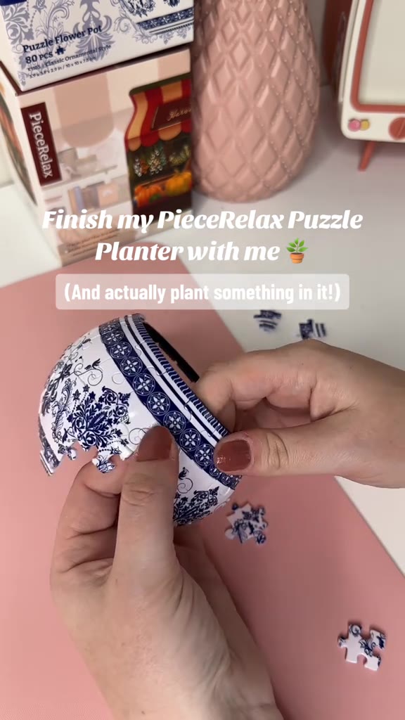 3D Puzzle Flowerpot 广告素材