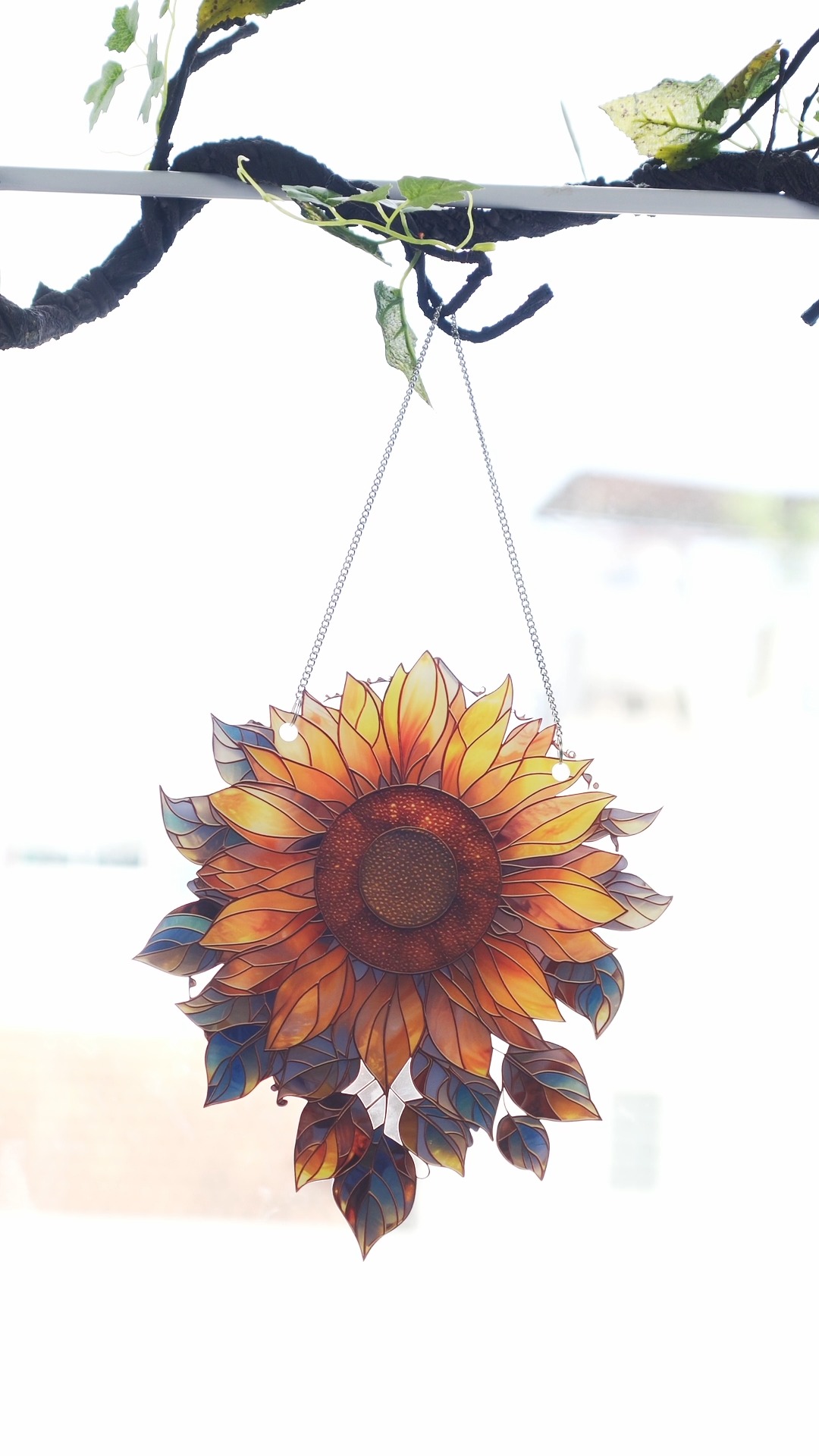 Sunflower Acrylic Window Hanging, Sunflower Decor, Sunflower Kitchen Decor, - wondergiftshop