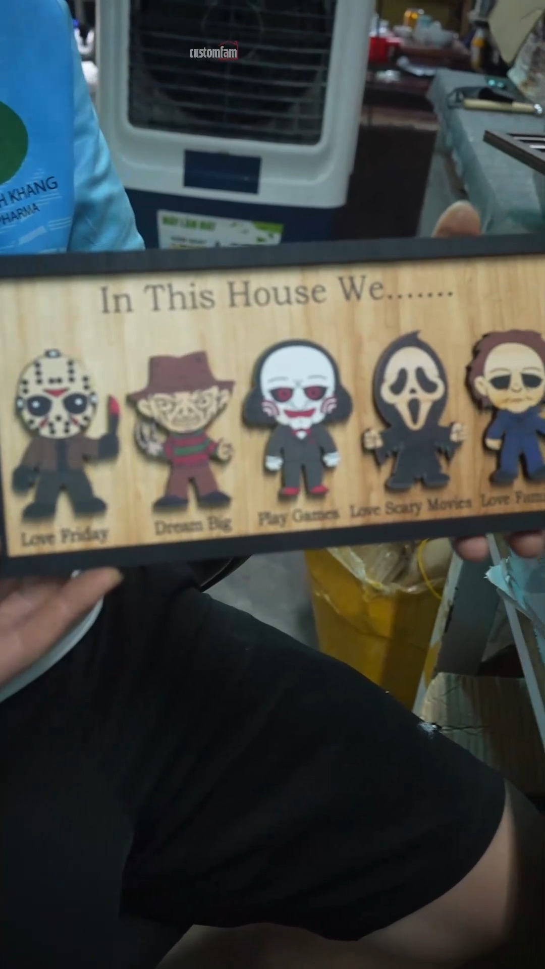 In This House We Horror Halloween 2 Layered Frame Wood Sign, Happy Hal – CustomFam