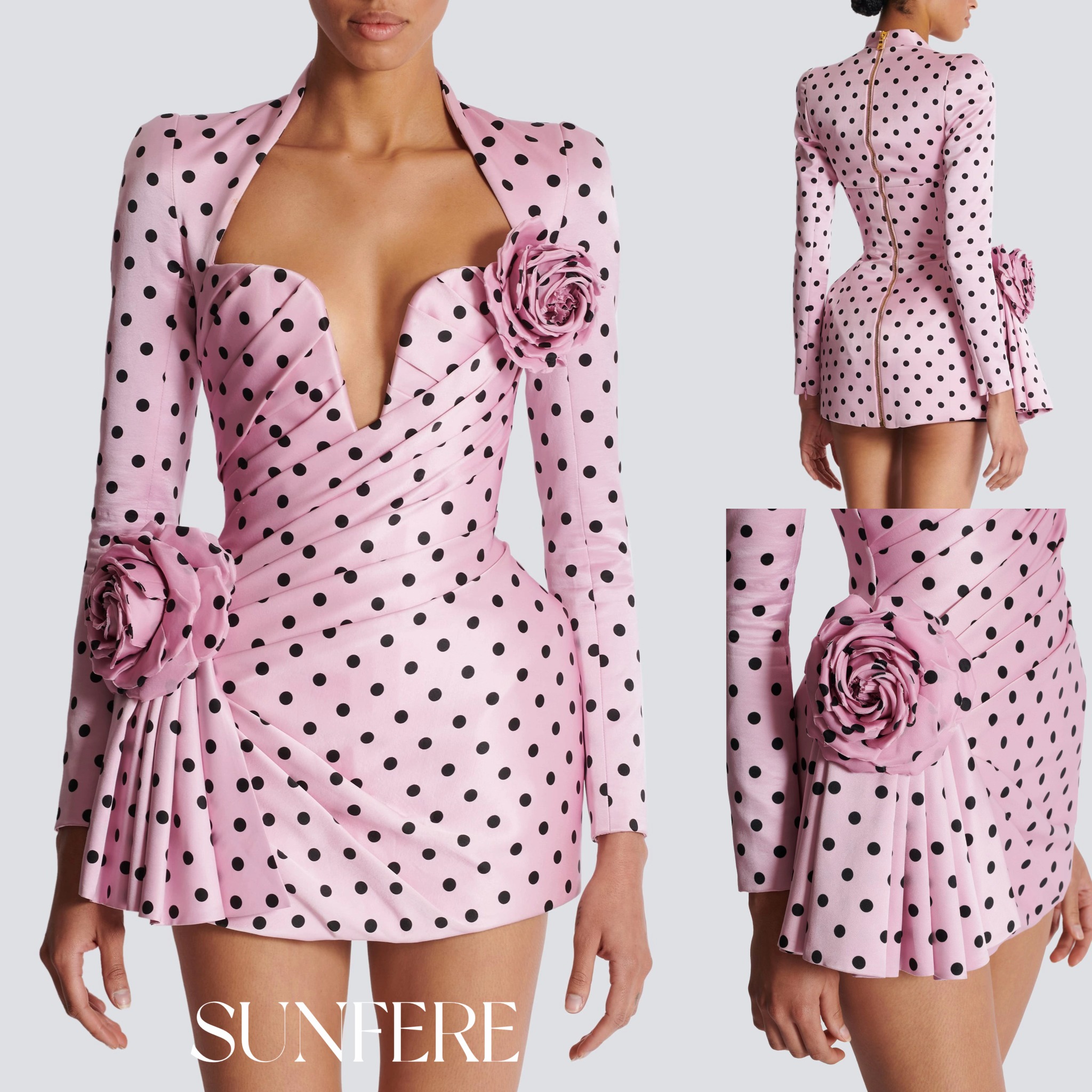 Kristin Polka Dots Sweetheart Mini Dress - Sunfere ad creative