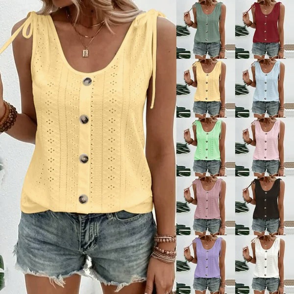 Solid color U-neck back heart T-shirt ad creative