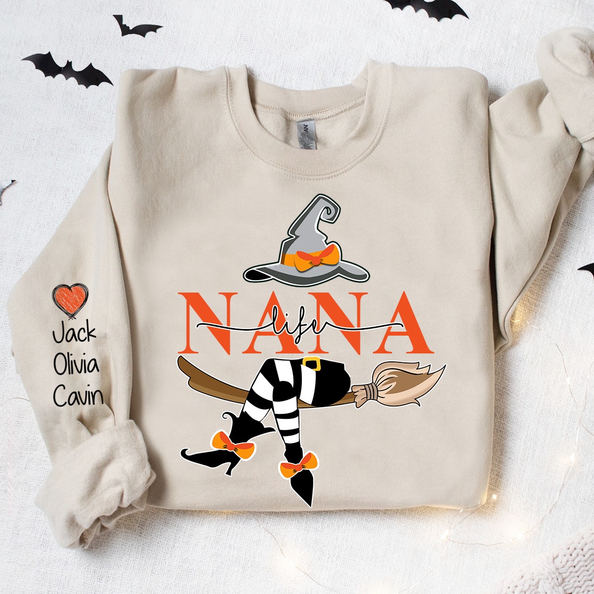 Grandma Life Witch Sweatshirt, Custom Grandma & Kids Halloween, Gift For Grandma Sweatshirt ad creative