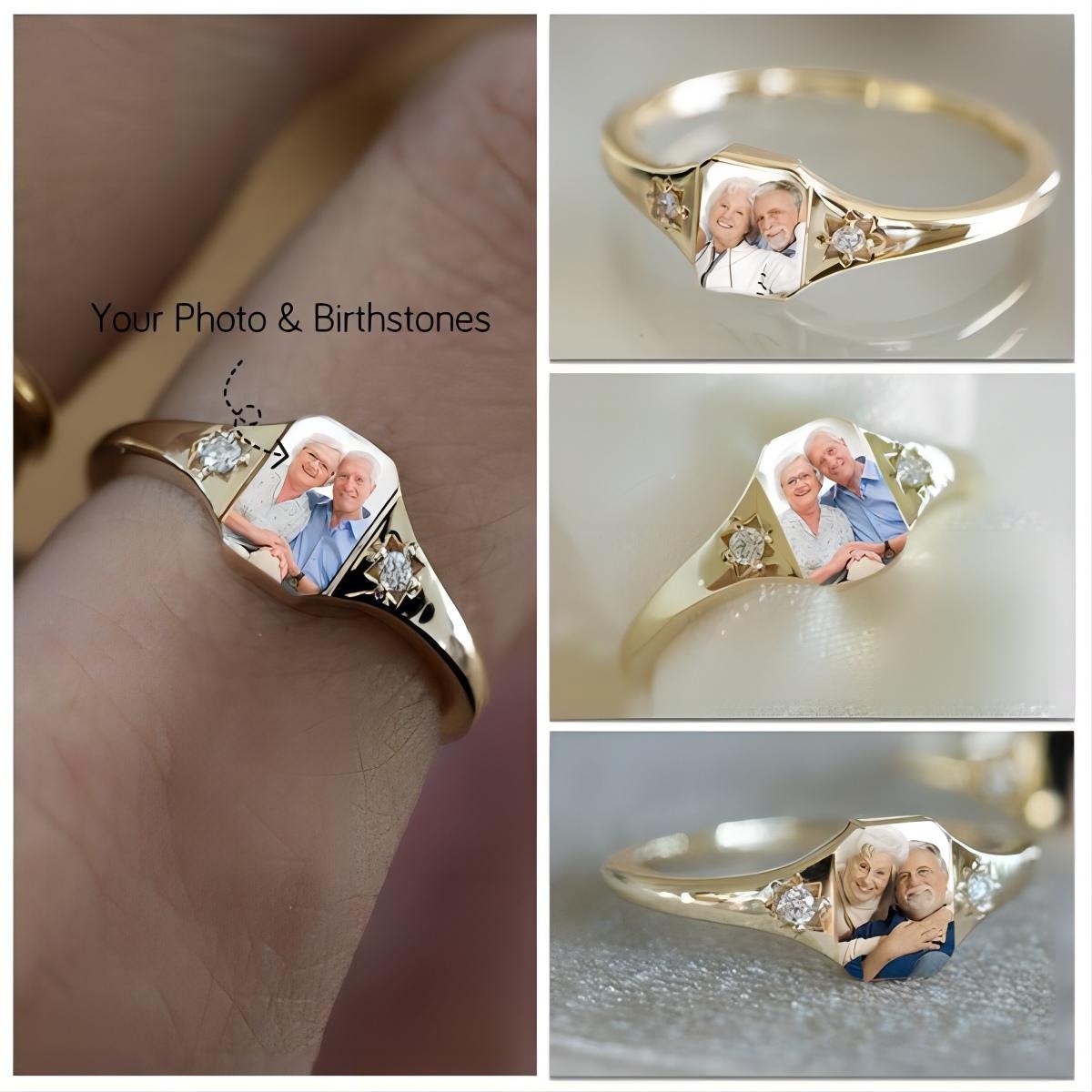 Personalized Upload Photo & Birthstone Ring ad creative