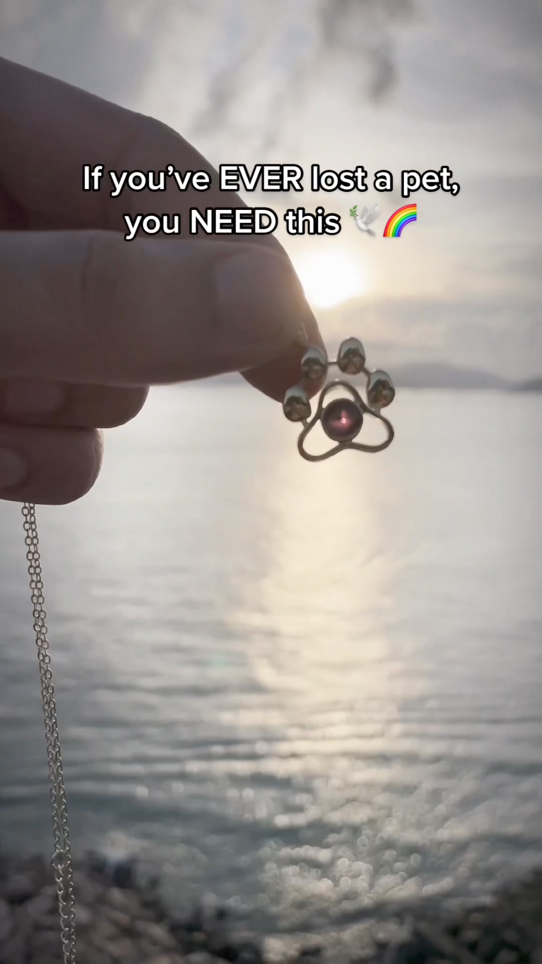 Custom Picture Projection Necklace With Dog Paw Print Gifts for Dog Lo – lanped 广告素材