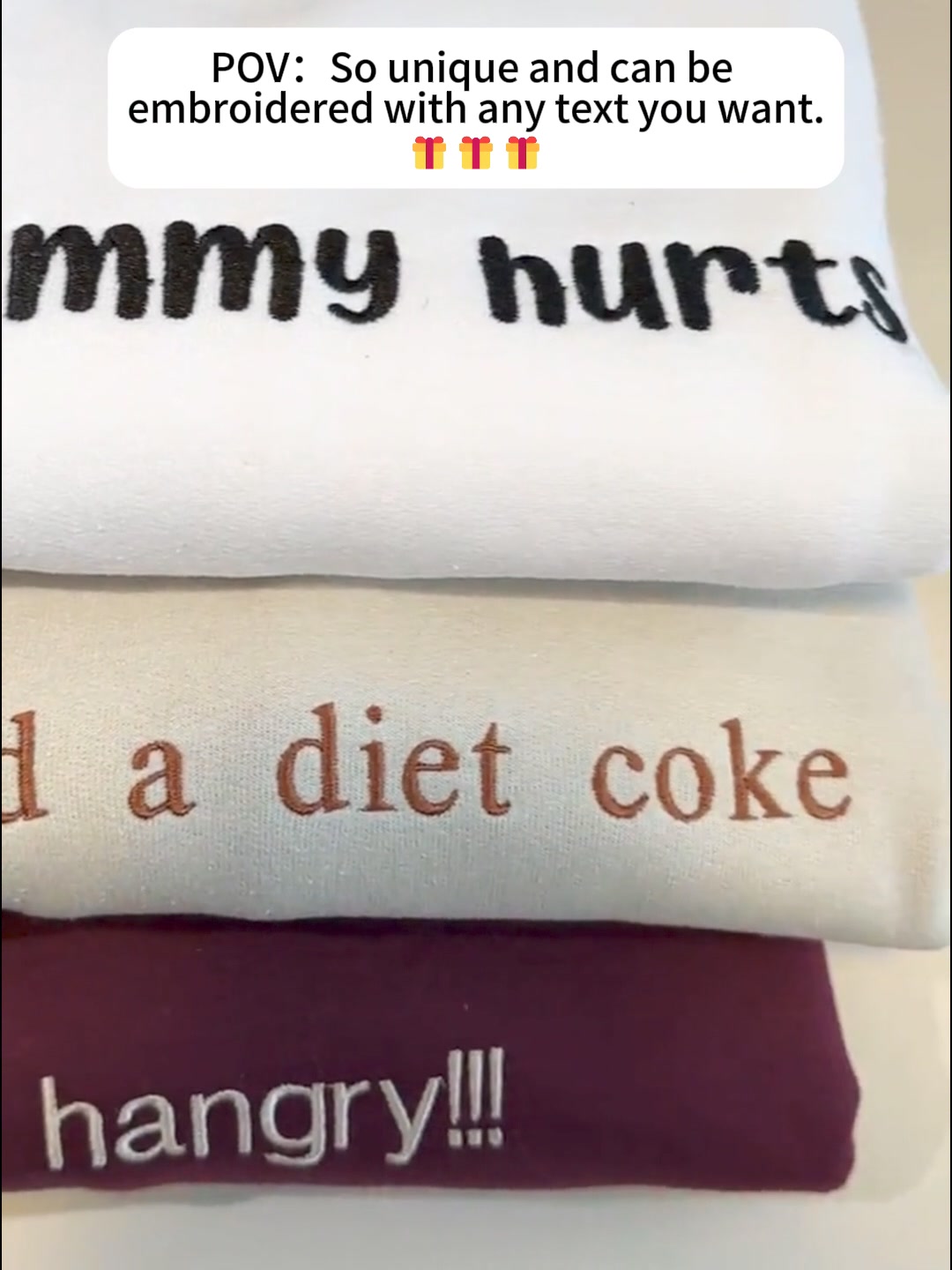 Customized text crew neck sweatshirt | Couple style sweatshirt 广告素材