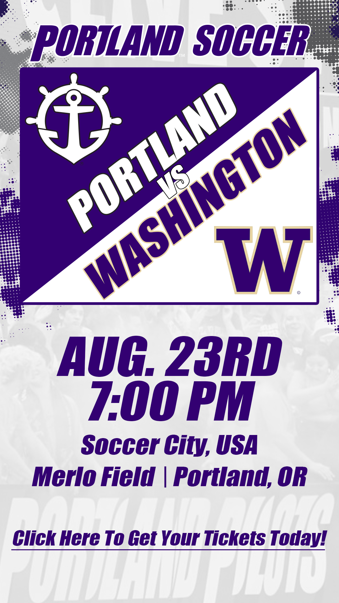 Portland Pilots vs. Washington Huskies 广告素材