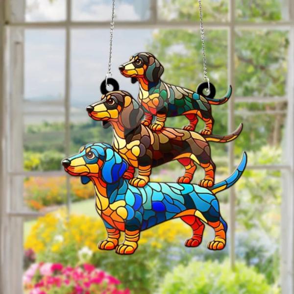 🎁Last Day Promotion 70% OFF - 🧙‍♀️Magic Dachshund Suncatcher Stained Glass Art🐕 ad creative