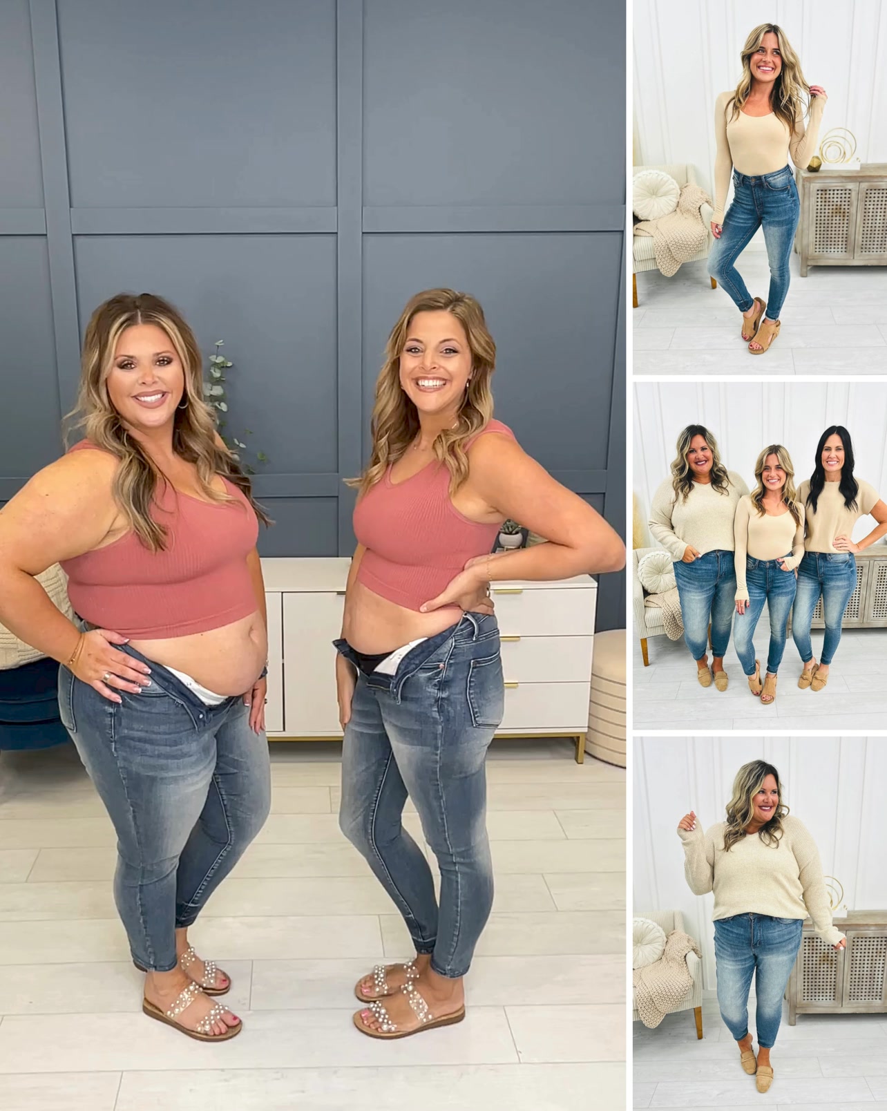 Judy Blue Total Infatuation Tummy Control Skinny Jeans in Reg/Curvy 广告素材