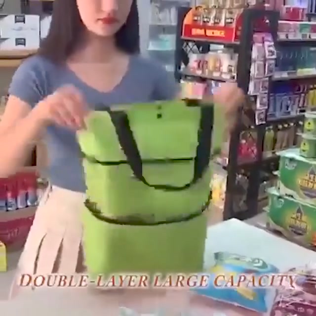 🔥Shopping Bag Folding Green Bag ad creative