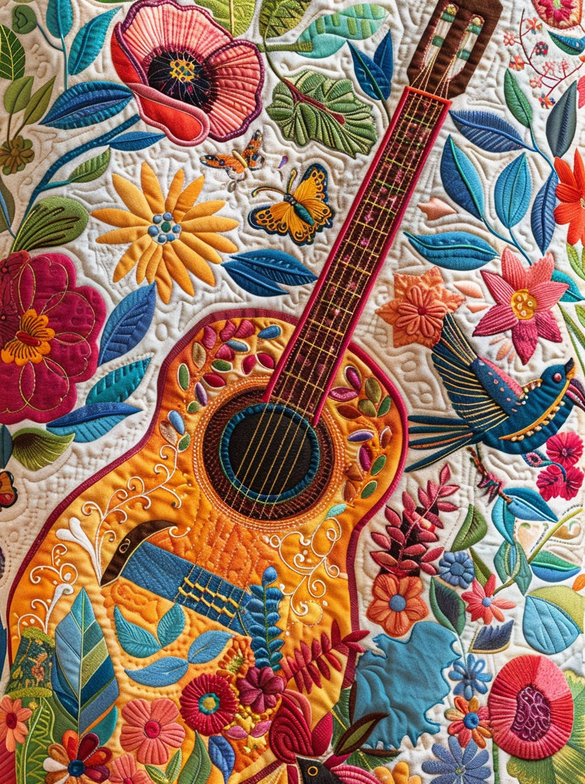 Guitar TAI240424085 Quilt Blanket 广告素材