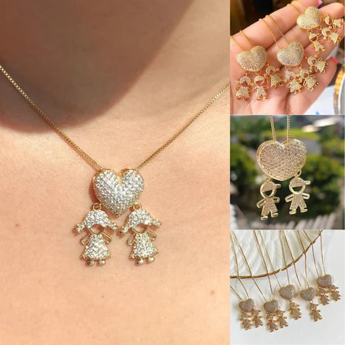 🎁 HOT SALE 49% OFF 🔥 Mother's Love Necklace - Love and My Kids 广告素材